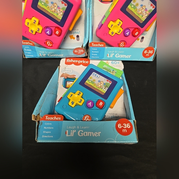 3pc Mixed Lot Of Fisher Price Laugh & Learn Lil Gamers 6-36 Months Damaged Boxes - Picture 2 of 10